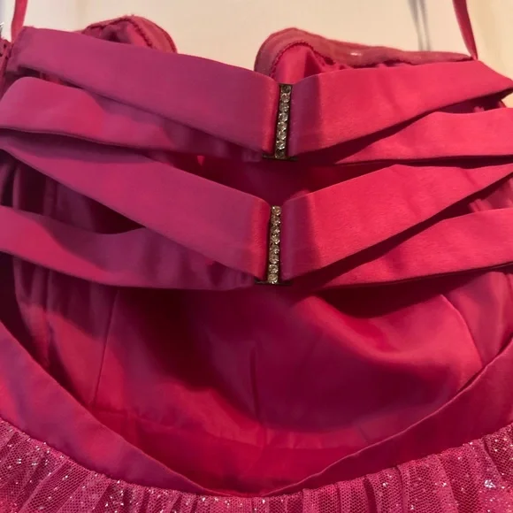 Adrianna Papell Vibrant Pink Formal Dress - Picture 3 of 7